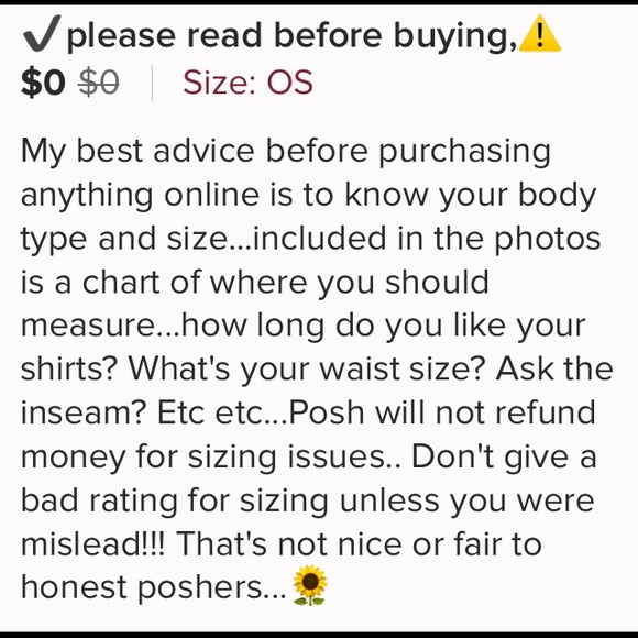 Helpful Sizing Tips & Chart👕👖👗 - Picture 2 of 11